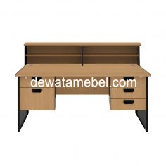 Office Table Size 160 - EXPO MP 160 + MP H02 + MP H03 + MP RC 160 / Beech 